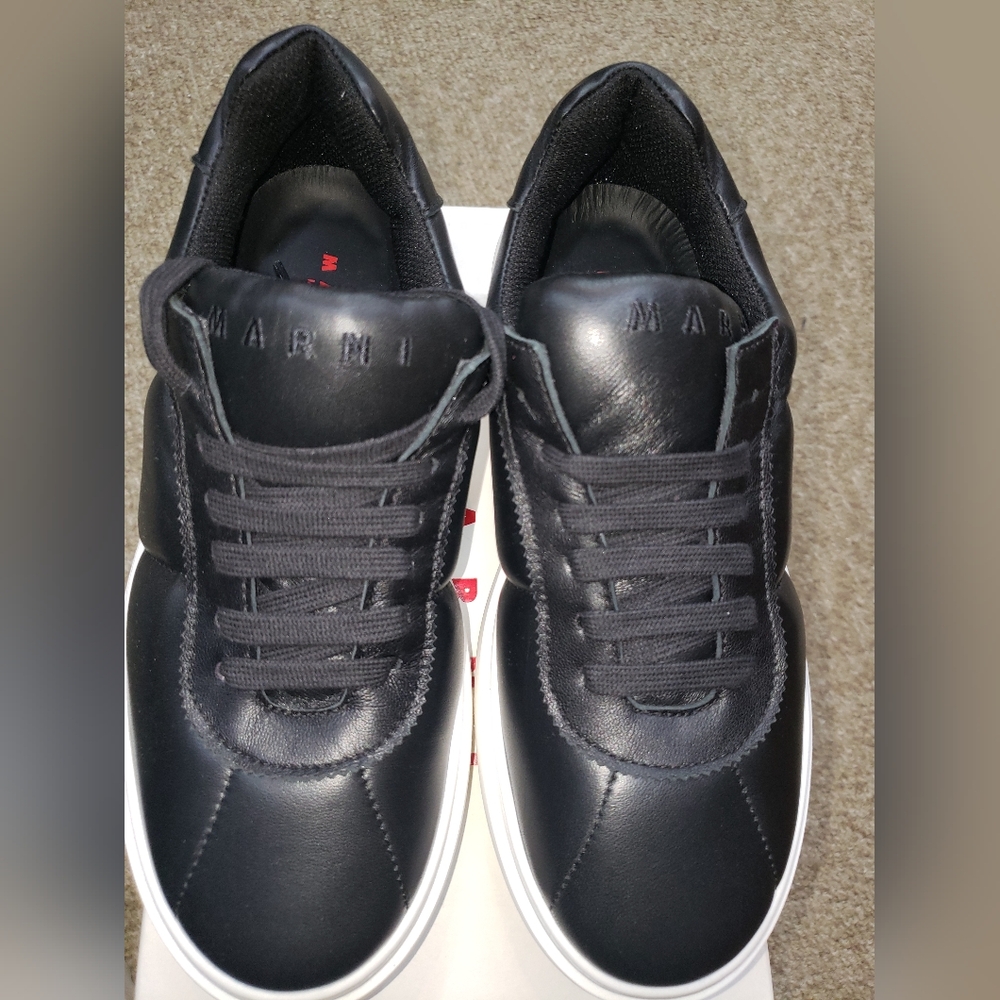 NWB.Marni black quilted Pillow leather Big foot sneakers 39